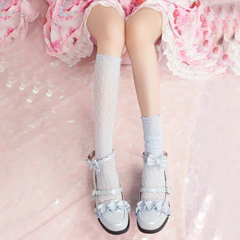 

Candy-colored lace brick socks socks Japanese girl macarons rainbow color tube socks women