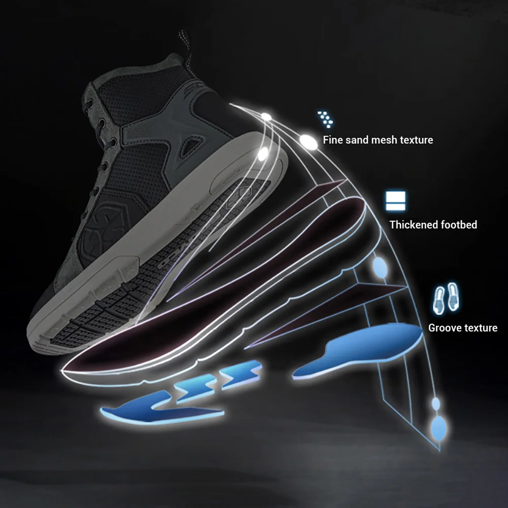 Motorcycle Boots Waterproof Motocross Boots Men Casual Motorcycle Shoes Microfiber Leather Moto Riding Racing