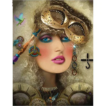 

SNA New circular Stones 5D DIY Diamond Painting Beautiful lady Diamond Embroidery Sale Diamond Full Display Home Decoration