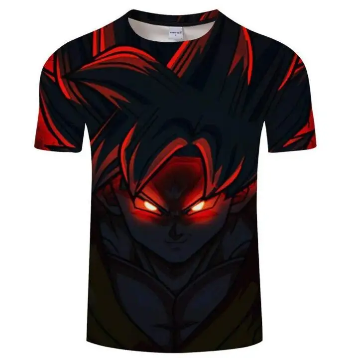 Супер Saiyan футболка с драконом и шариком для мужчин, летние футболки с драконом Z, забавные аниме, странные вещи, Детская 3d футболка Goku