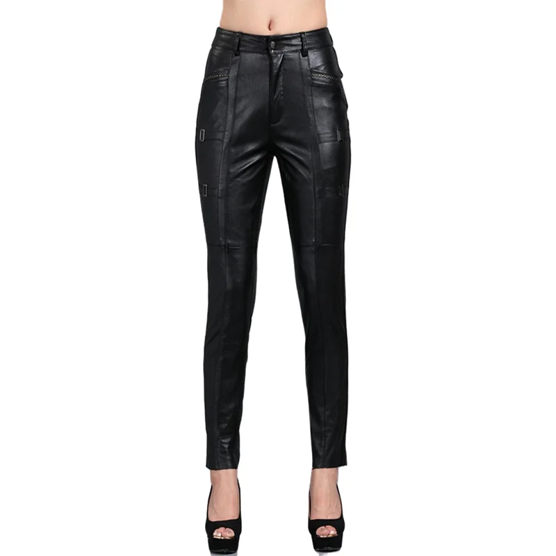 

Butt-lifting Sheepskin Women's Genuine Leather Pants Slim Pencil Pants