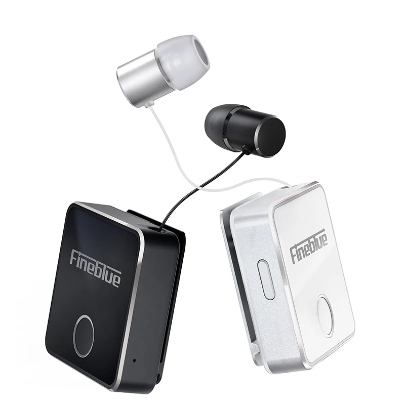 Fineblue Mini F1 pro business bluetooth 5 0 Earphones Wireless Clip Collar Style Headset Retractable Handsfree Bluetooth F910