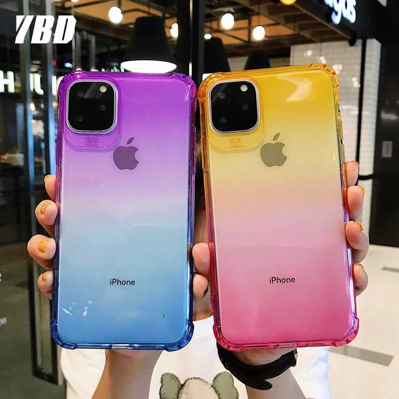 YBD Прозрачный чехол для iPhone 11 мягкий прозрачный защитный силиконовый чехол для iPhone 11 Pro Max 5,8 6,1 6,5 чехол s