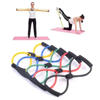 

Resistance Bands Yoga Fitness Rubber Tubes Expander 8 Word Elastic Band Stretch Training Home Gyms Elastic Pull Rope Equipments