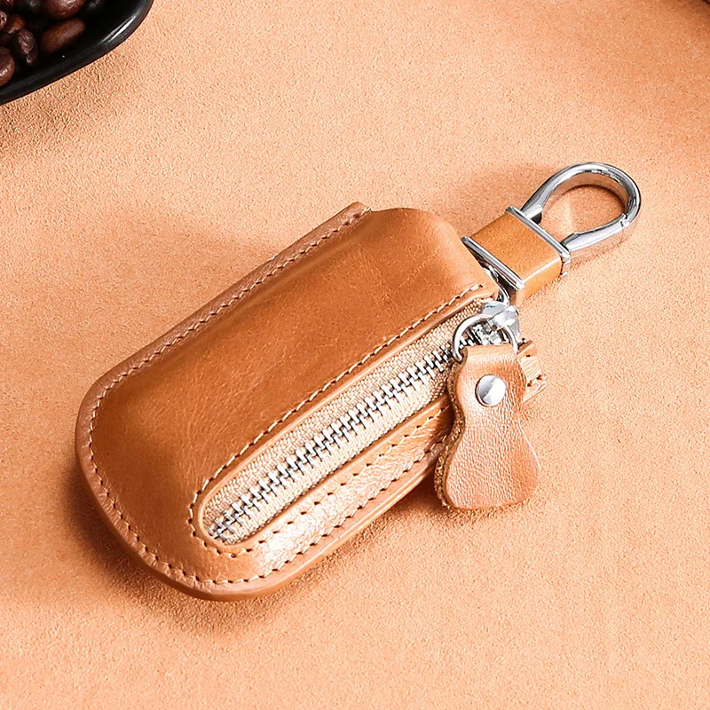 Personalized Leather Zipper Car Key Casekey Bagleather Key 