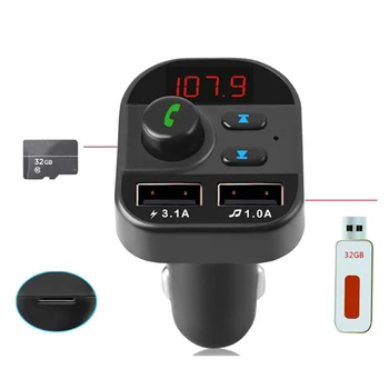 

1pcs Bluetooth Car FM Transmitter MP3 Player Hands Free Radio Adapter USB Charger Car Accessories