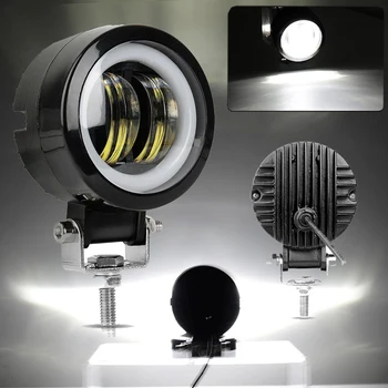 

2X 40W 3Round LED Work Light Spot Driving Lamp For Car Off-road ATV 6000K White