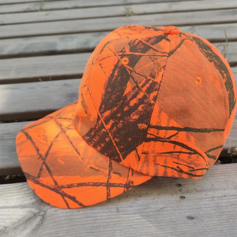 Fishing Hunting Caps Orange Camouflage 