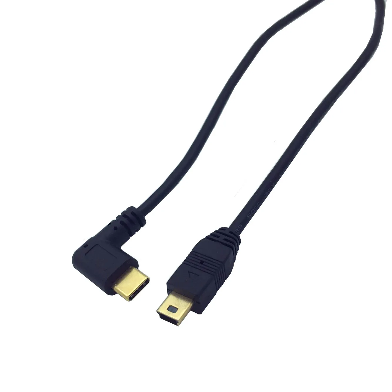 Позолоченный usb3.1 type-C Мужской Локоть Поворот Мини 5pin 0,25 m