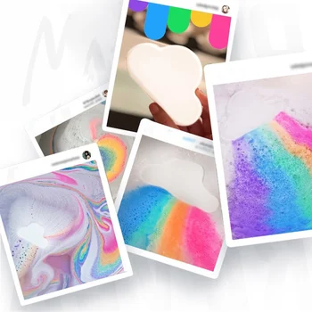 

New Arrival Bath Salt Rainbow Soap Ball Skin Care Handmade Bath Bomb Bubble Massage SPA