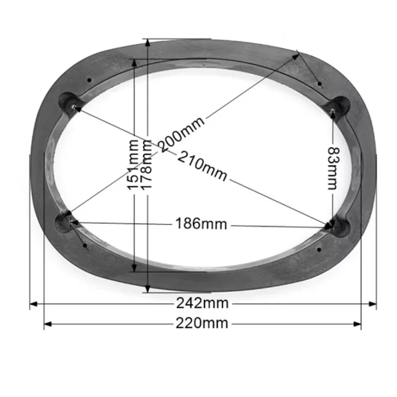2 шт. Универсальный 6*9 Polegadas Carro Falante espachador Remontagem apudio комплект коврик Suporte de Placas de Suporte de paralachawi Pad Al