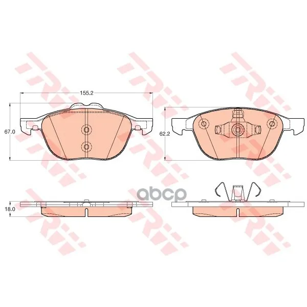 Колодки Передние Ford Transit/Tourneo Connect(9/13-) Gdb2043 TRW/Lucas арт. GDB2043