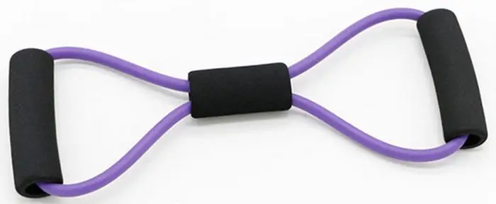 Эспандер для фитнеса, 8 форм, эластичные резиновые петли, латексная Тяговая веревка, спортивная резиновая лента-эспандер, Йога, Пилатес, фитнес-пояс - Цвет: Фиолетовый