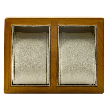 

Watch Display Sand Props Solid Wood with Microfiber Internal Jewelry Organizer for Shop Counter Creamy-White