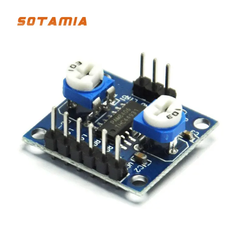 

SOTAMIA PAM8406 Digital Amplifier Audio Board 5Wx2 Stereo Power Amplifiers With Volume Potentiometer Home Sound Theater DIY
