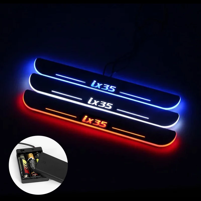 

LED Door Sill For 2010-2012 Hyundai ix35 LED Streamed Light Scuff Plate Acrylic Battery Car Door Sill Accessories