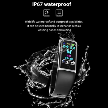 

M9 Smart Watch Temperature Bracelet Heart Rate Blood Pressure Blood Oxygen Smart Bracelet Ip67 Waterproof Wristband