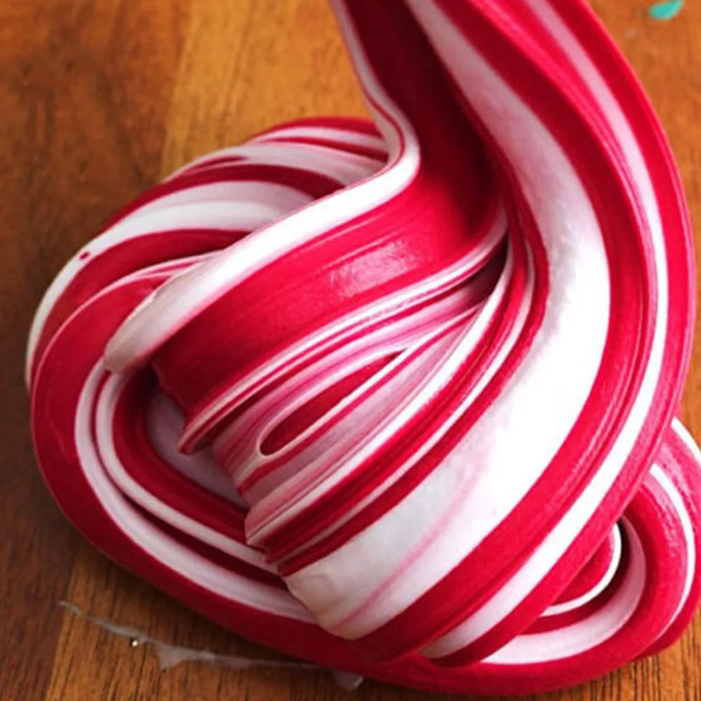 Red White Пушистый слизи игрушки шпатлевка мягкая глина светильник Playdough Lizun поставки слаймов талисманы Пластилин резинка Полимерная глина антистресс 30 г - Цвет: Red White