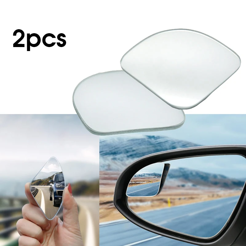 

Car Adjustable Blind Spot Mirror Frameless HD Glass Angle Round Convex Parking Auxiliary Rear View Mirror Car Accessories 2PCS