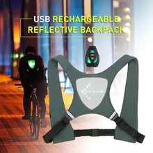 Lixada Wireless Reflective Cycling Vest with Turn Signal Light Remote Control Outdoor Sport Safety Bag Gear for Motorcycle