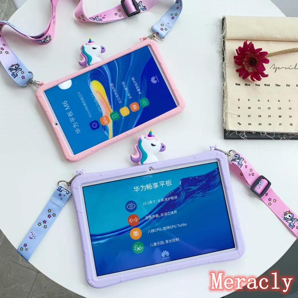 Чехол для Huawei MediaPad T5 10 8 / M5 Lite 0 дюйма M6 4 милый мультяшный детский чехол с лошадью