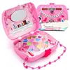 Baby Girls Make Up Set Toys Pretend Play Cosmetic Bag Beauty Hair Salon Toy Makeup Tools Kit Children Pretend Play Toys 2