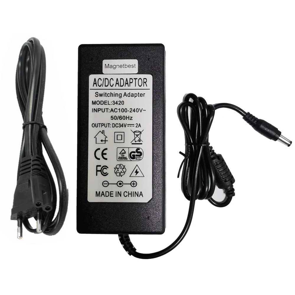 29V 1A-2A AC DC Adapter Power Supply Cord Charger 5.5mmx2.1mm Center Positive 