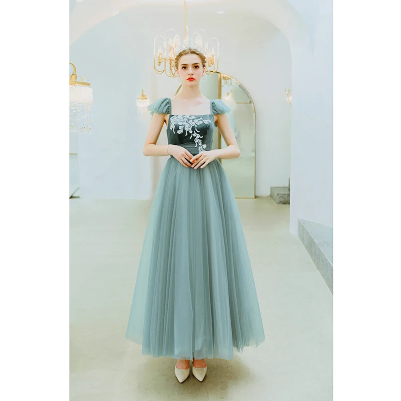 SSYfashion ремень без рукавов со шнуровкой сзади лодыжки длина длинное темно-зеленое вечернее платье вечерние Формальное банкетное платье вечернее платье
