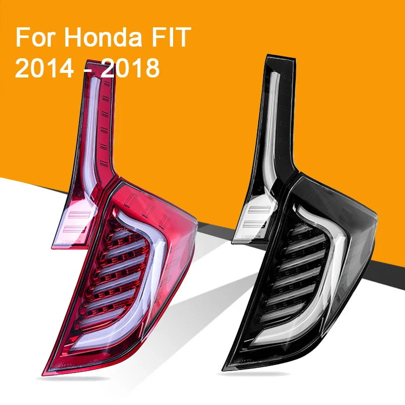 1 пара светодиодный задний фонарь для Honda FIT светодиодный фонарь светильник с бег светильник сигнала поворота обратный светильник