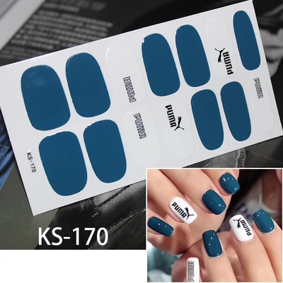 KS-170 Украшения для ногтей, наклейки s Sport, фирменный логотип, наклейки для ногтей, самоклеющиеся наклейки для самостоятельной сборки, наклейки для маникюра, все наклейки для дизайна ногтей, s наклейки - Цвет: KS-170