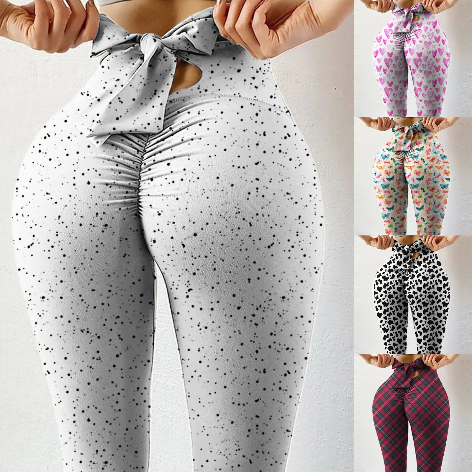 Leggings elásticos de cintura alta para mujer, mallas de Fitness con estampado a rayas