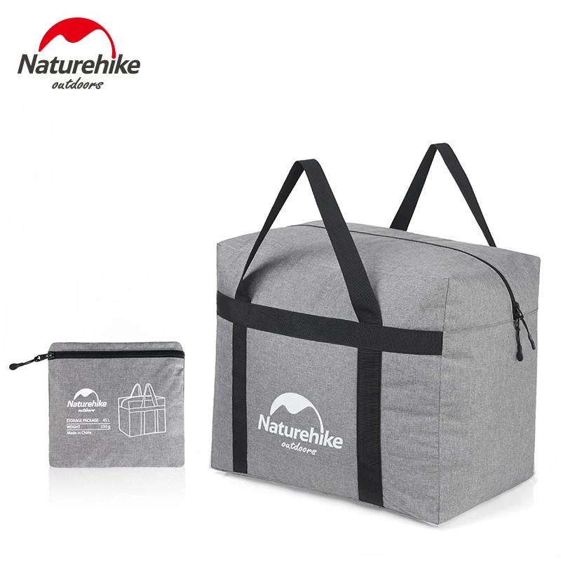 Naturehike 100L наружные сумки для хранения, сумки с ручками, сумки для плавания большой емкости, водонепроницаемые дорожные походные сумки, сумка для спортзала - Цвет: Gray 45L