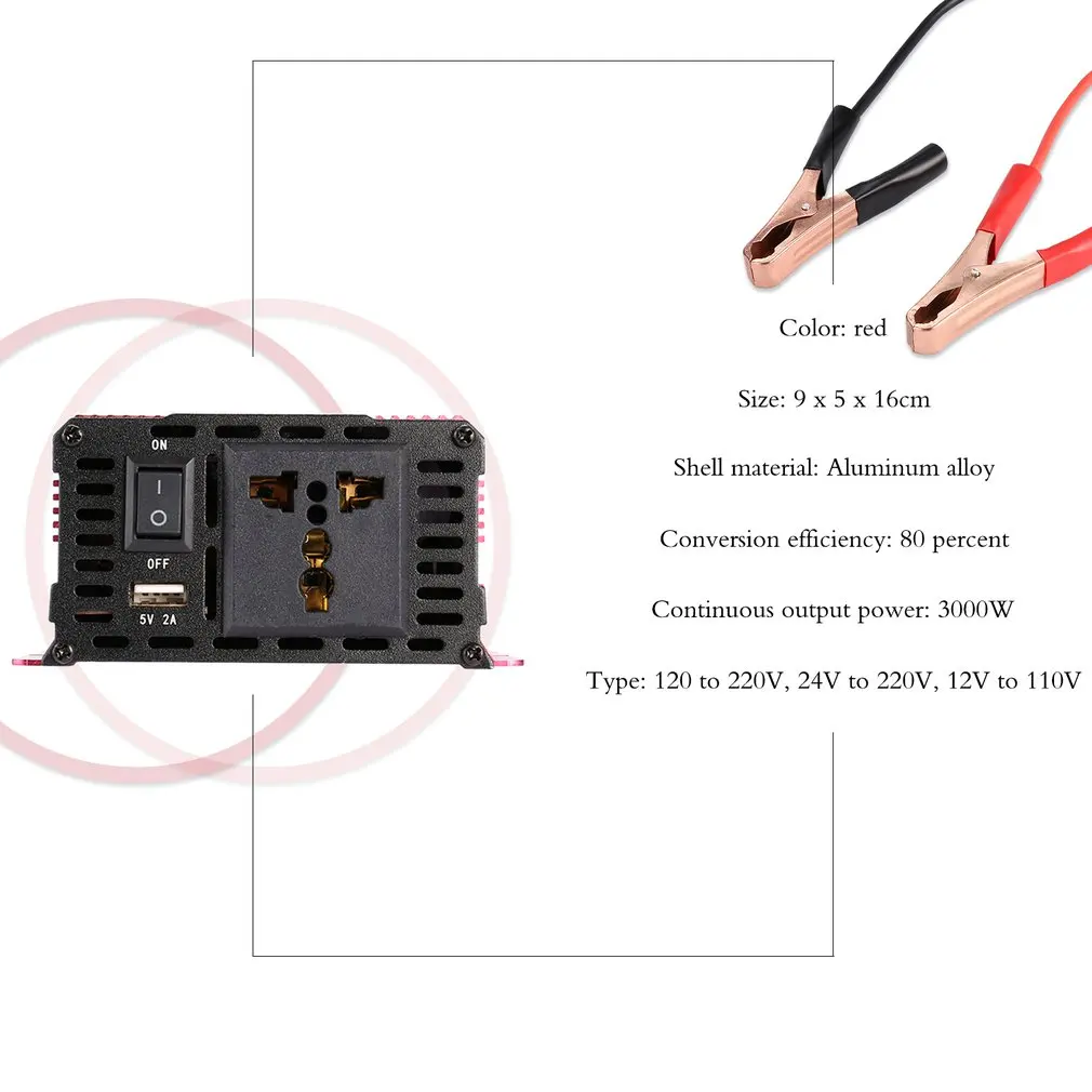 Солнечный Мощность инвертор 3000 W/4000 W модифицированный инвертор с чистым синусом 12V 220 V/24 V 220 V/12 V 110V