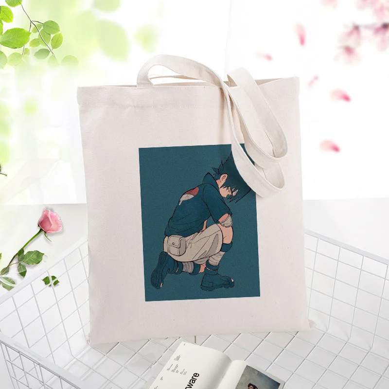 

Naruto Canvas Handbag Shopping Bag Tote Bag Daily Use Text DIY Custom Print Logo Eco Reusable Recycle