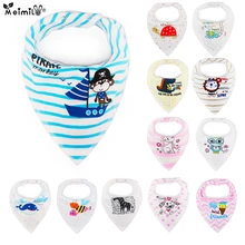 Meimile хлопчатобумажная бандана нагрудники для ребенка мультфильм слюнявчик полотенце младенческой Детские аксессуары для еды одежда для кормления халат