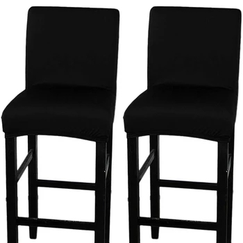 

2 Pack Chair Cover Slipcover Counter Stool Covers Dining Room Kitchen Bar Stool Cafe Furniture Chair Seat Cover Stretch Protecto