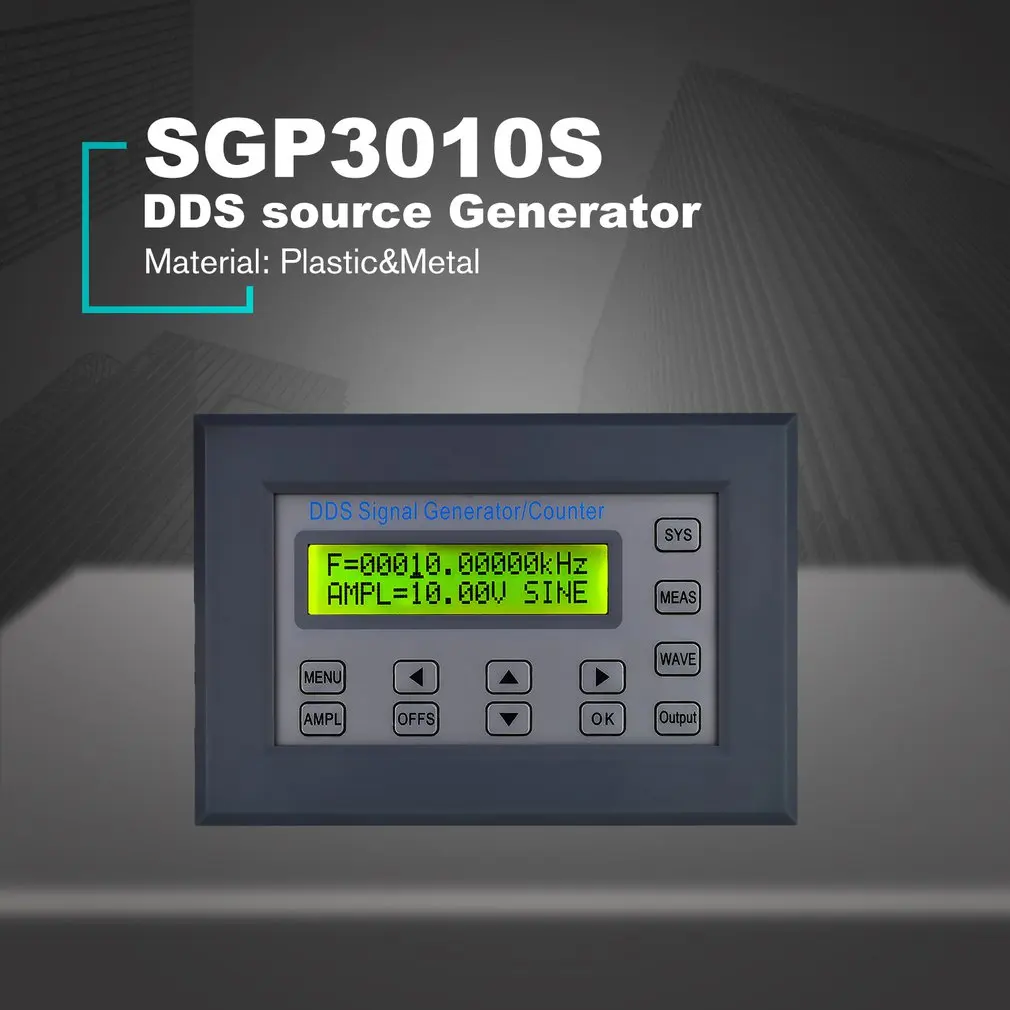 FellTech SGP1002S Встроенная панель DDS функция генератор сигналов/обучающий инструмент счетчик частоты сигнала с адаптером EU