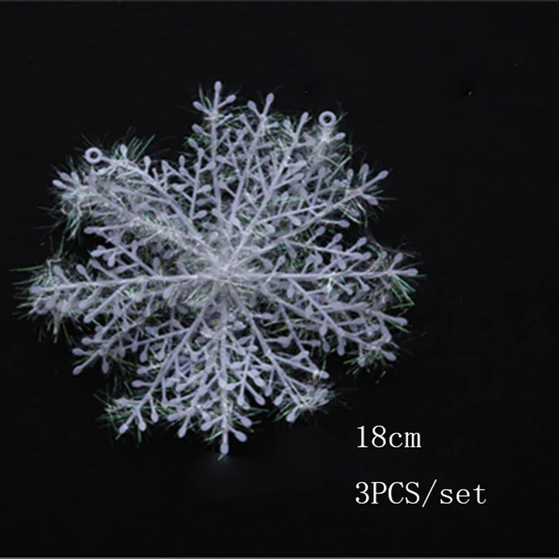 6 шт. 6-30 см белая елка Висячие Рождественские снежинки Рождественские украшения окно - Цвет: 4