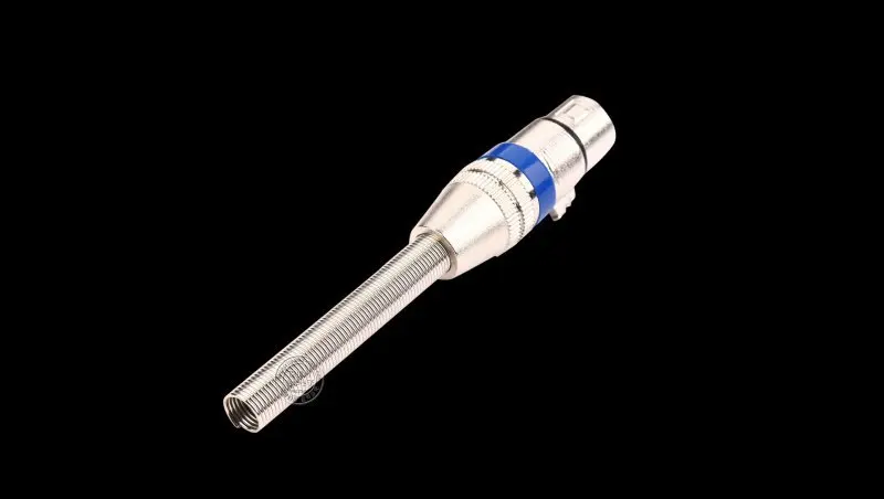 XLR аудио кабель Разъем 3pin микрофон KTV штекер синий круг длинный хвост женский с длинной пружиной