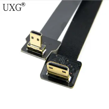 

50cm 90 Degree Up Angled FPV Micro HDMI Male to Mini HDMI FPC Flat Cable for GOPRO Multicopter Aerial Photography 0.1m 0.2m