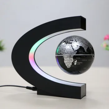 

C Shape LED World Map Decor Magnetic Levitation Floating Mova Globe School Geography Teaching Resources Home Office Decor Gift