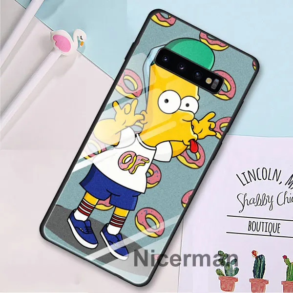 Чехол Homer J. Simpson из закаленного стекла для samsung Galaxy S10 S8 S9 Plus S10e Note 9 10 Plus A50 A30 - Цвет: 09