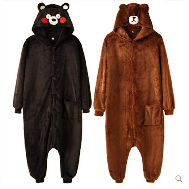 Brown Bear Kigurumi Onesie Pajama Costume