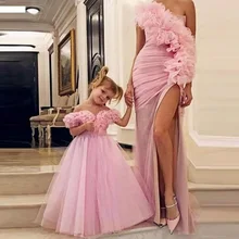 Платья с длинными рукавами и цветочным узором для девочек на свадьбу; кружевные платья для первого причастия; платье для дня рождения из соленой пряжи для девочек; вечерние платья