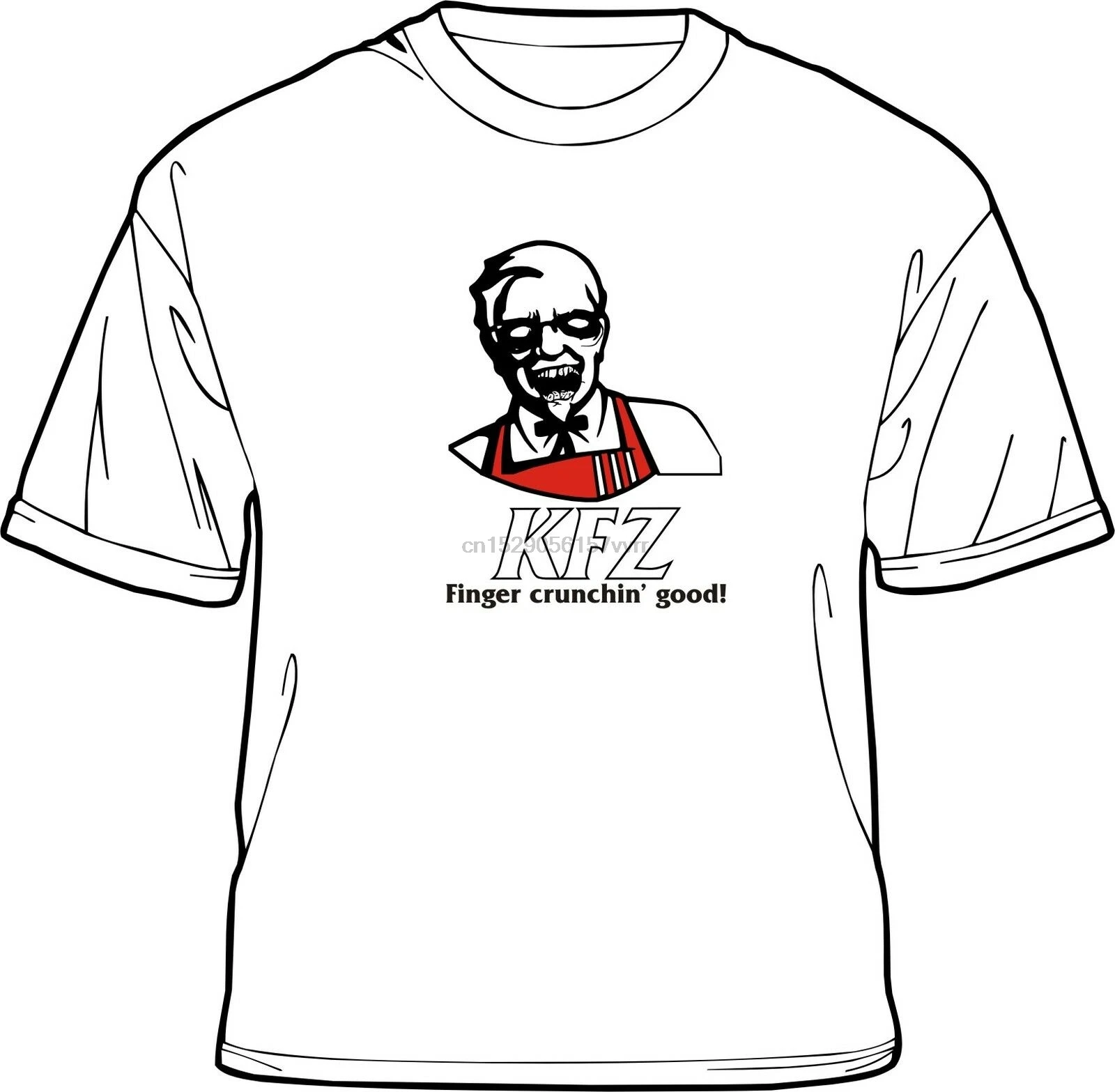 KFZ Finger chompin good! Zombie T Shirt (KFC Spoof Funny Halloween)| | -  AliExpress