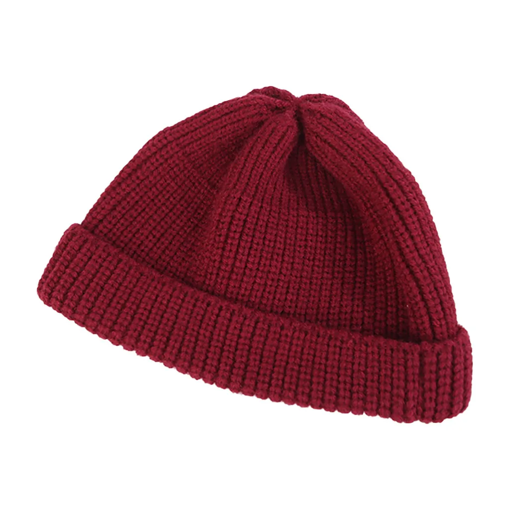ACCGLORY Осень Зима Ретро купольная теплая короткая шерстяная baotou Дыня вязаная шапка для холодной мужчин и женщин тренд хип-хоп шапка головные уборы