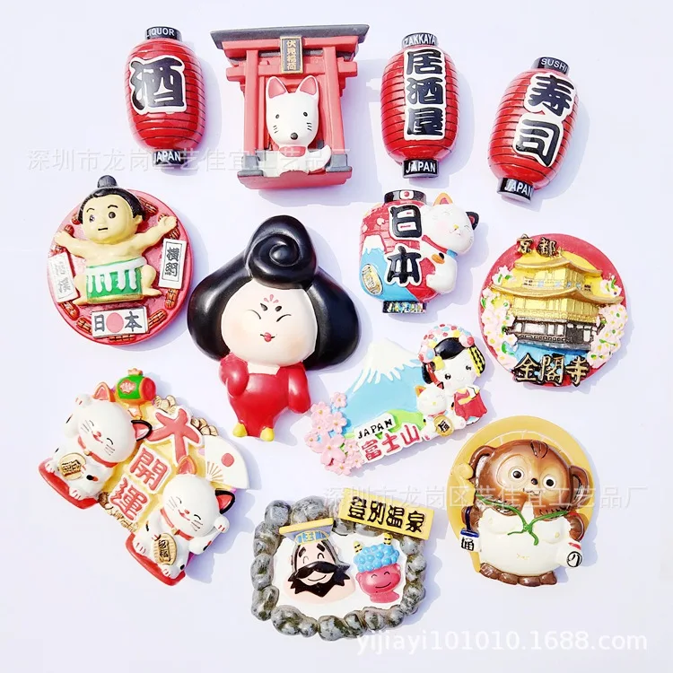 Магнитные наклейки на холодильник сувениры Lucky Cat Sushi Izakaya Kinkakuji Japan tanki Sumo Onsen