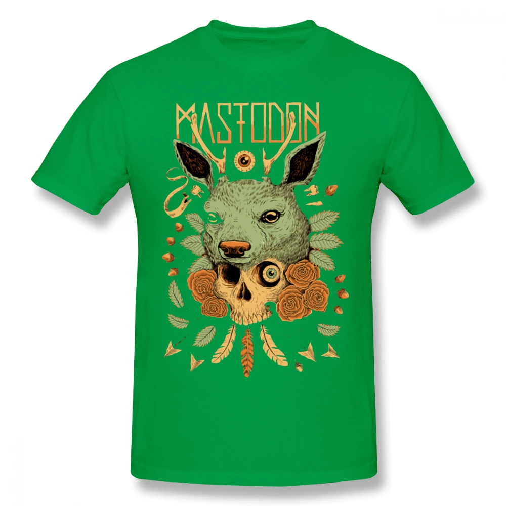 Tyburn Mastodon футболка с логотипом MASTODON Cancan 1 футболка Повседневная с принтом Футболка с коротким рукавом негабаритная Мужская 100 хлопковая футболка - Цвет: green