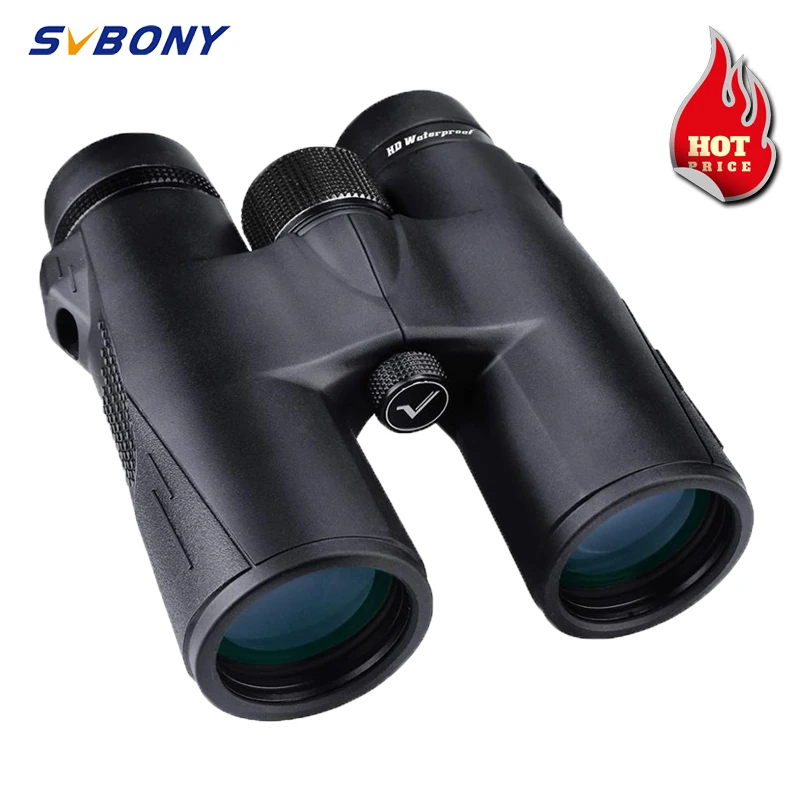SVBONY caza prismáticos 8X42/10X42 X/8X32 BAK4 prisma SV47 HD Zoom telescopio visión Nocturna Binocular impermeable de alta potencia para acampar, caminar, cazar, disparar, turismo, ver el juego deportivo y conciertos.