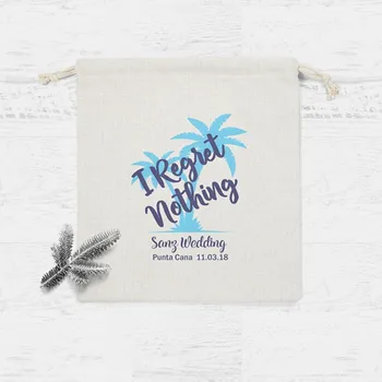 

personalized I Regret Nothing Classy Bachelorette Kit Bags Custom Party Favor Wedding kit Bag Palm Tree Drawstring kit bag